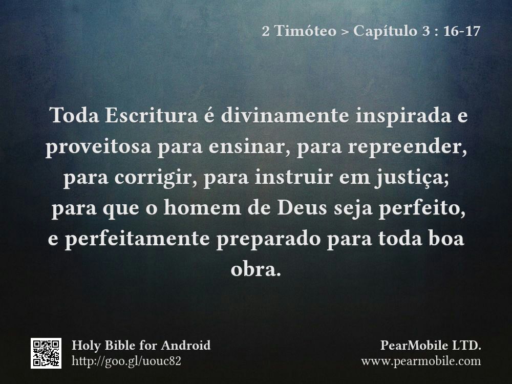 2 Timóteo, Capítulo 3:16-17